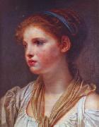Jean-Baptiste Greuze, Portrait de jeune fille au ruban bleu